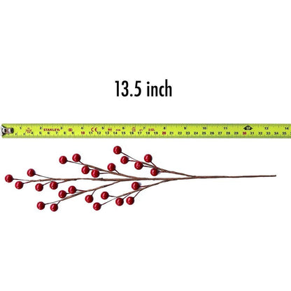 Christmas Artificial Red Berry Stems (12 Pack) by HitMyNeed