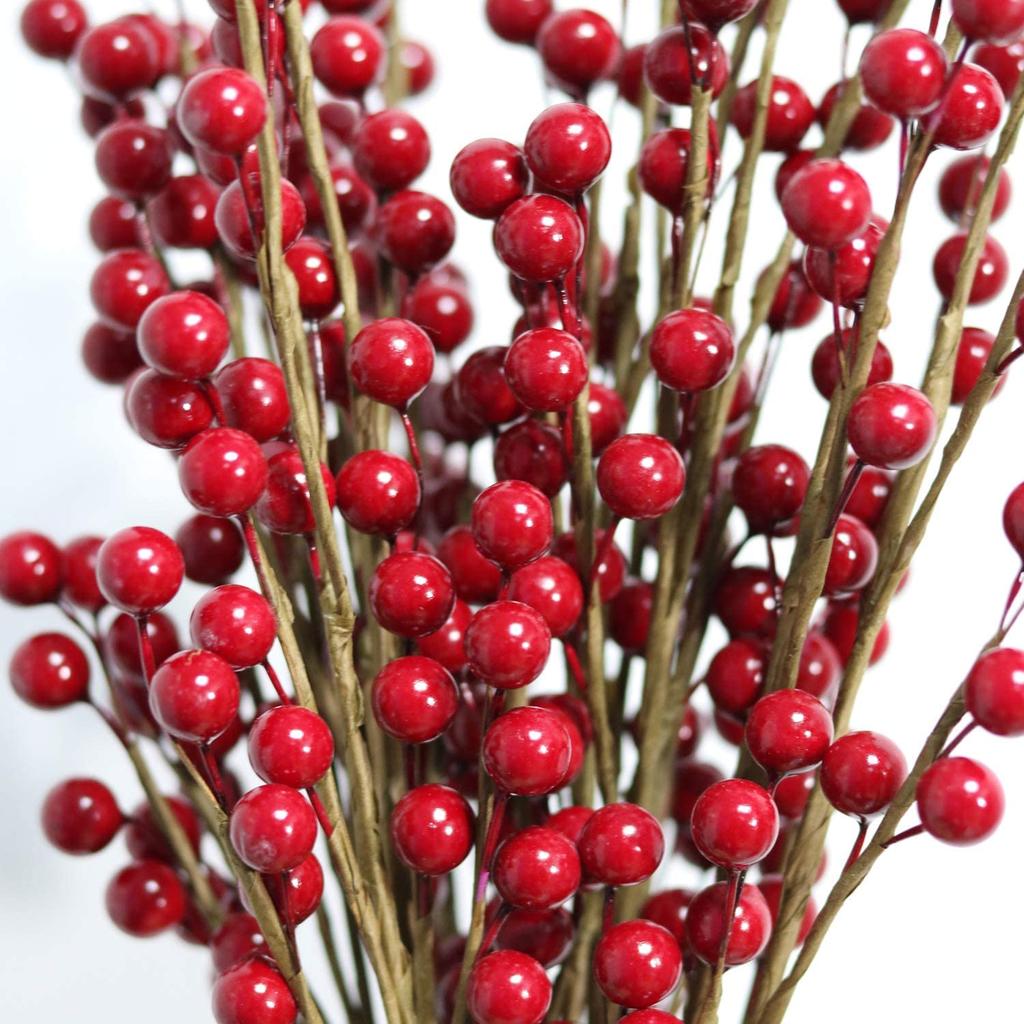 Christmas Artificial Red Berry Stems (12 Pack) by HitMyNeed