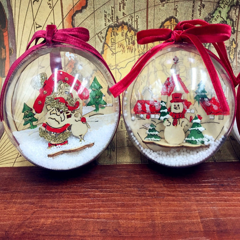 Christmas Ball Hanging Snow Globe Ornaments (Set of 2) by HitMyNeed