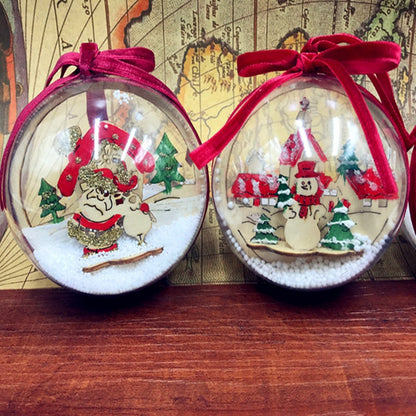 Christmas Ball Hanging Snow Globe Ornaments (Set of 2) by HitMyNeed