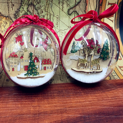 Christmas Ball Hanging Snow Globe Ornaments (Set of 2) by HitMyNeed