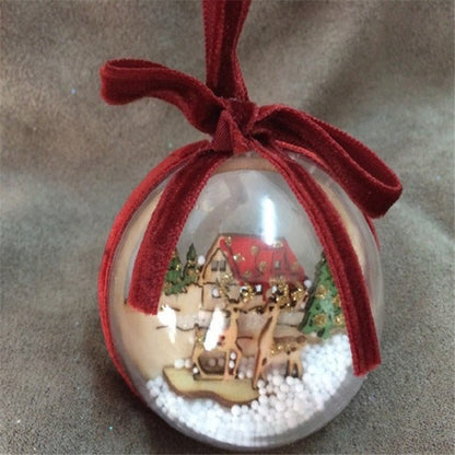 Christmas Ball Hanging Snow Globe Ornaments (Set of 2) by HitMyNeed