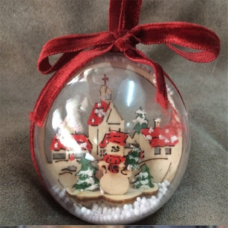 Christmas Ball Hanging Snow Globe Ornaments (Set of 2) by HitMyNeed