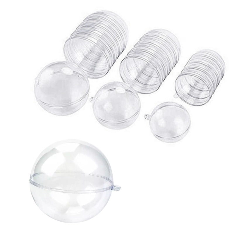 Christmas Clear Fillable Plastic Baubles (15pcs Set) by HitMyNeed