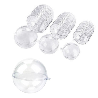 Christmas Clear Fillable Plastic Baubles (15pcs Set) by HitMyNeed