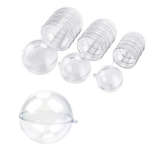 Christmas Clear Fillable Plastic Baubles (15pcs Set) by HitMyNeed
