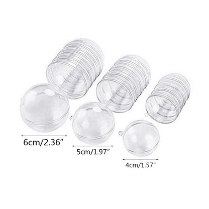Christmas Clear Fillable Plastic Baubles (15pcs Set) by HitMyNeed