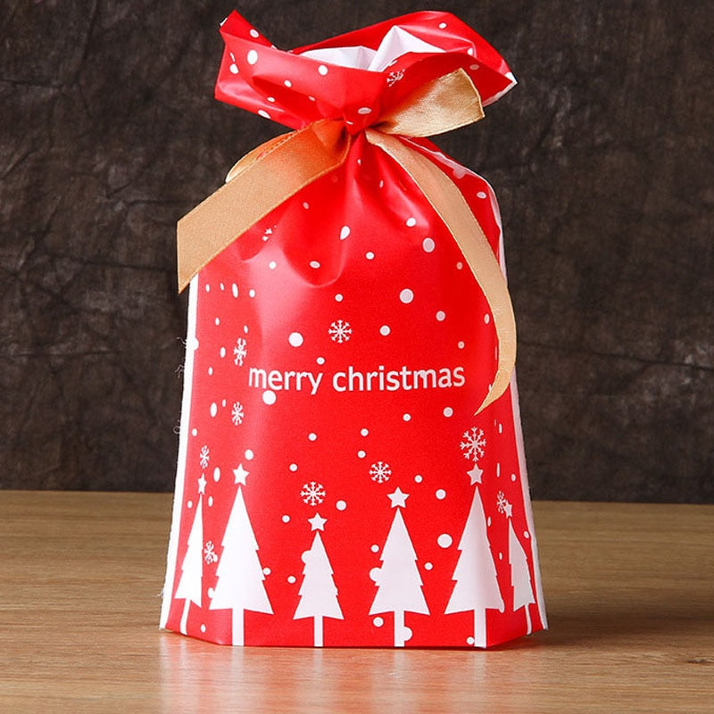 Christmas Goodie Bags with Ribbon 15 x 23 cm by HitMyNeed