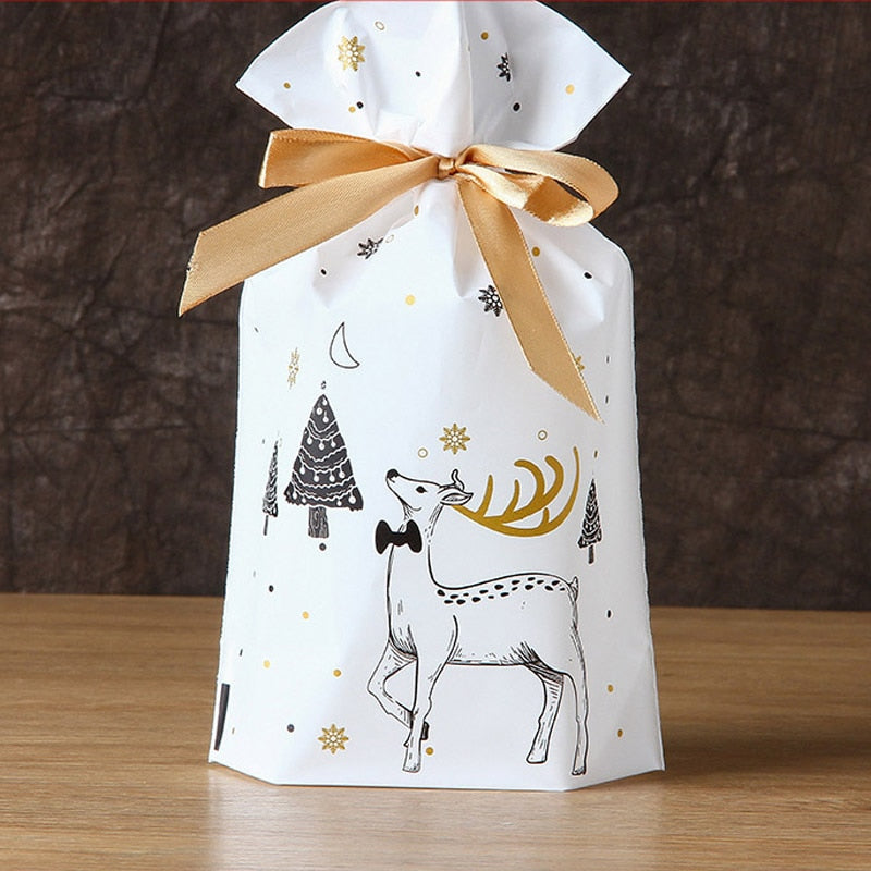Christmas Goodie Bags with Ribbon 15 x 23 cm by HitMyNeed
