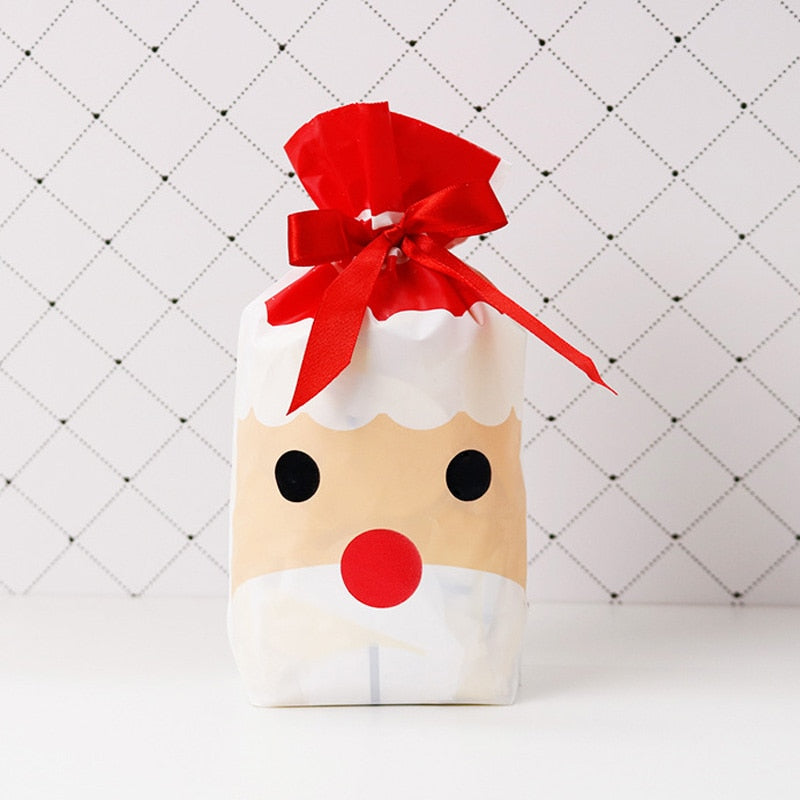 Christmas Goodie Bags with Ribbon 15 x 23 cm olive 5pcs by HitMyNeed