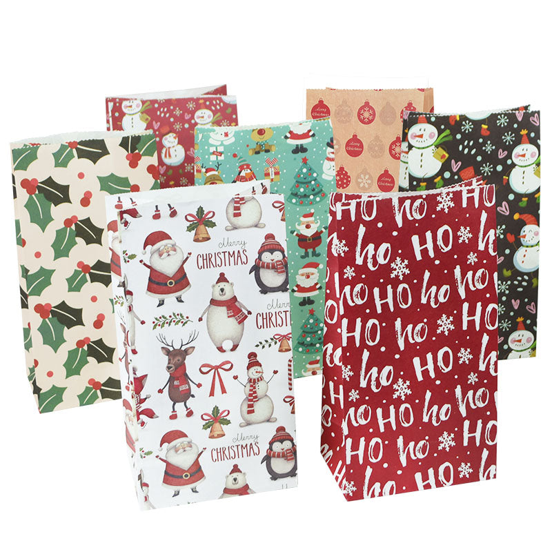 Christmas Kraft Gift Bags Set of 10 10pcs-mix by HitMyNeed