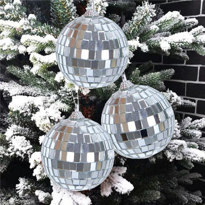 Christmas Mirror Ball Ornaments - 3 Sizes Set Options by HitMyNeed