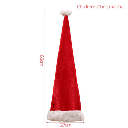 Christmas Plush Extra Long Santa Hat for Kids & Adults by HitMyNeed
