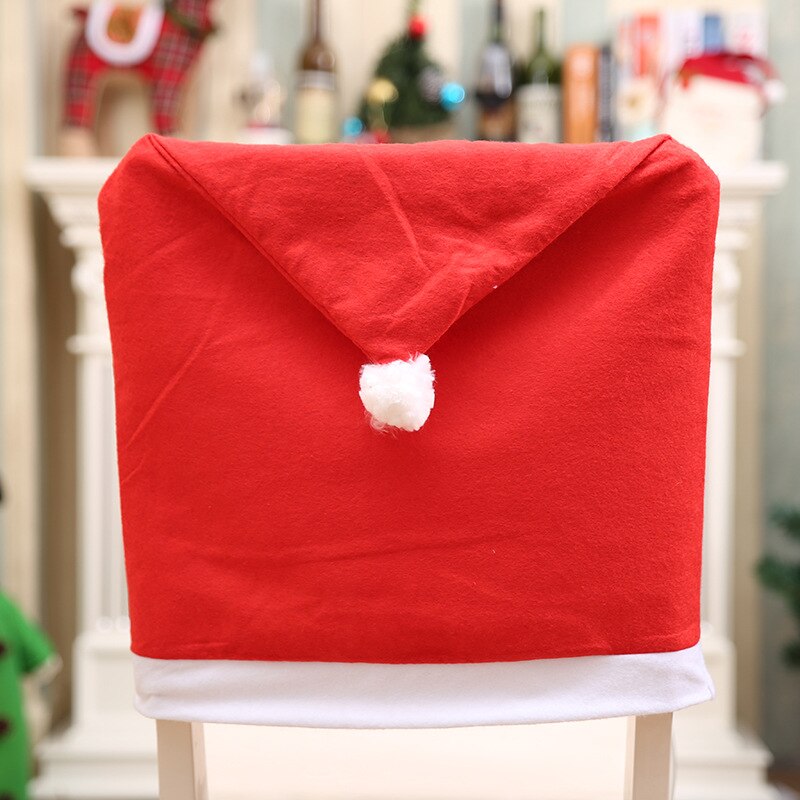Christmas Santa Hat Chair Covers Set of 2 by HitMyNeed