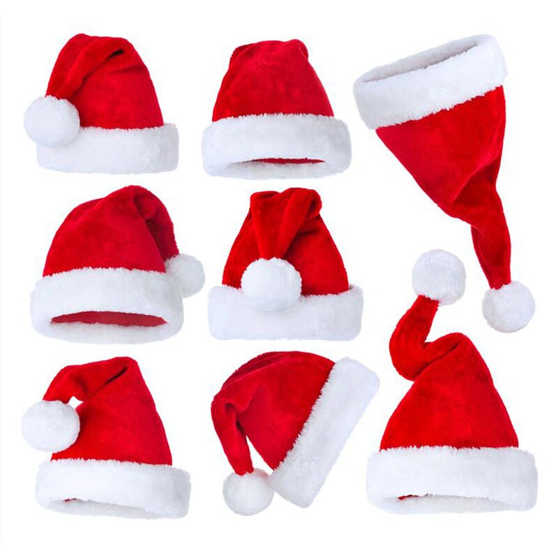 Christmas Santa Hat Soft Plush Costume Cap by HitMyNeed