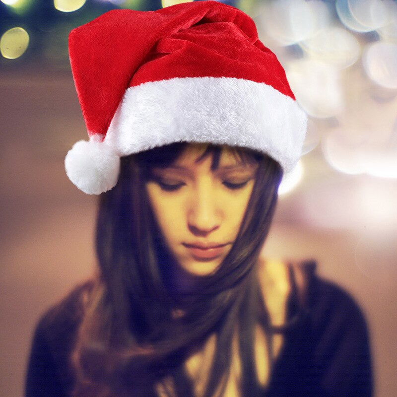 Christmas Santa Hat Soft Plush Costume Cap by HitMyNeed