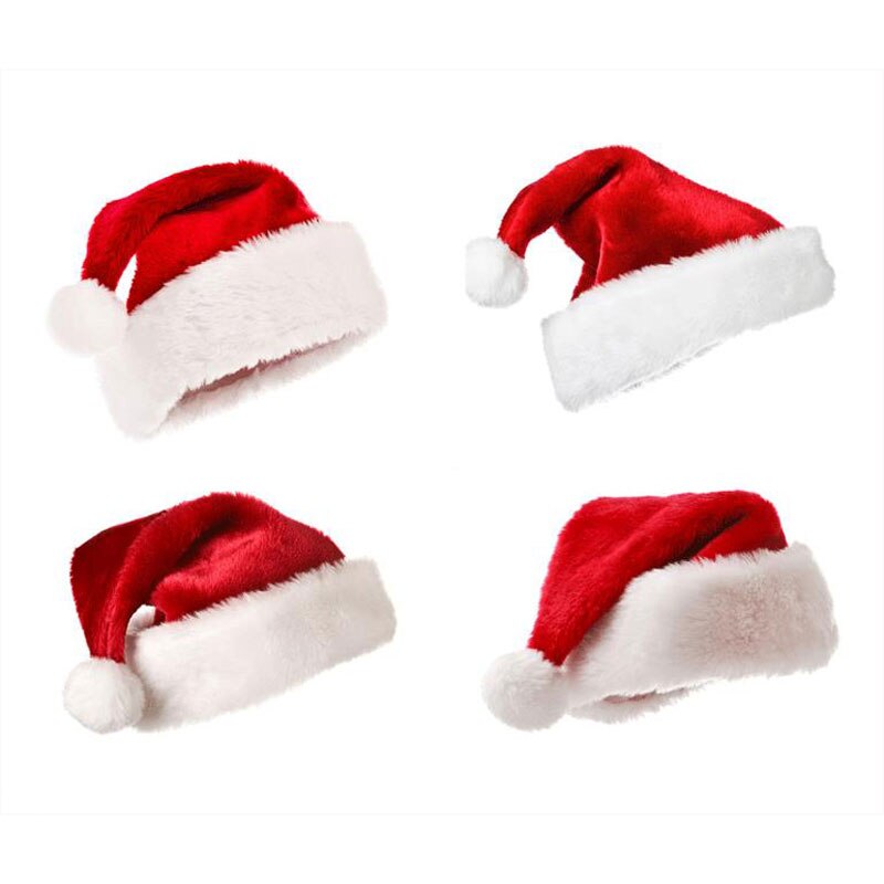 Christmas Santa Hat Soft Plush Costume Cap by HitMyNeed