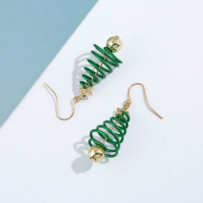 Christmas Tree Dangle Earrings for Holiday Parties by HitMyNeed