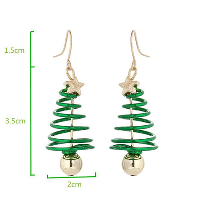 Christmas Tree Dangle Earrings for Holiday Parties by HitMyNeed