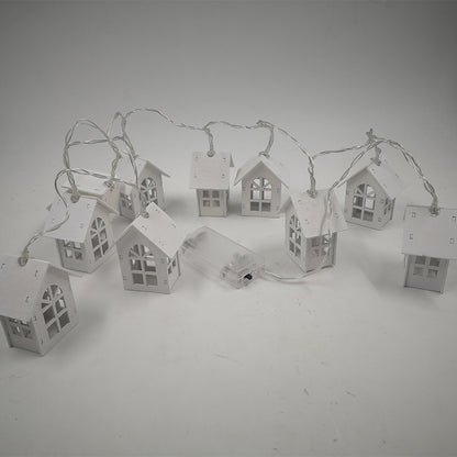 Christmas Tree Lights with Hanging House Lanterns by HitMyNeed