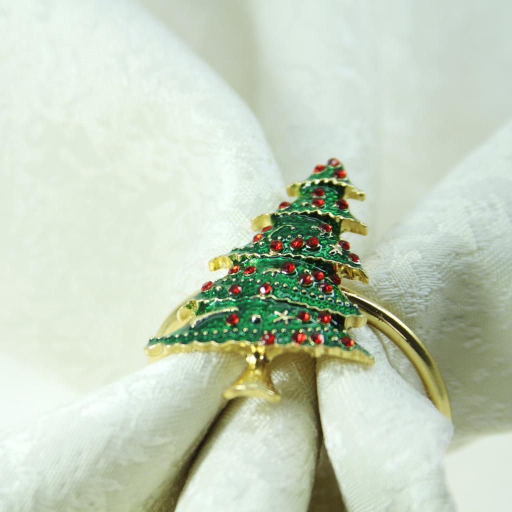 Christmas Tree Napkin Rings Set of 12 by HitMyNeed