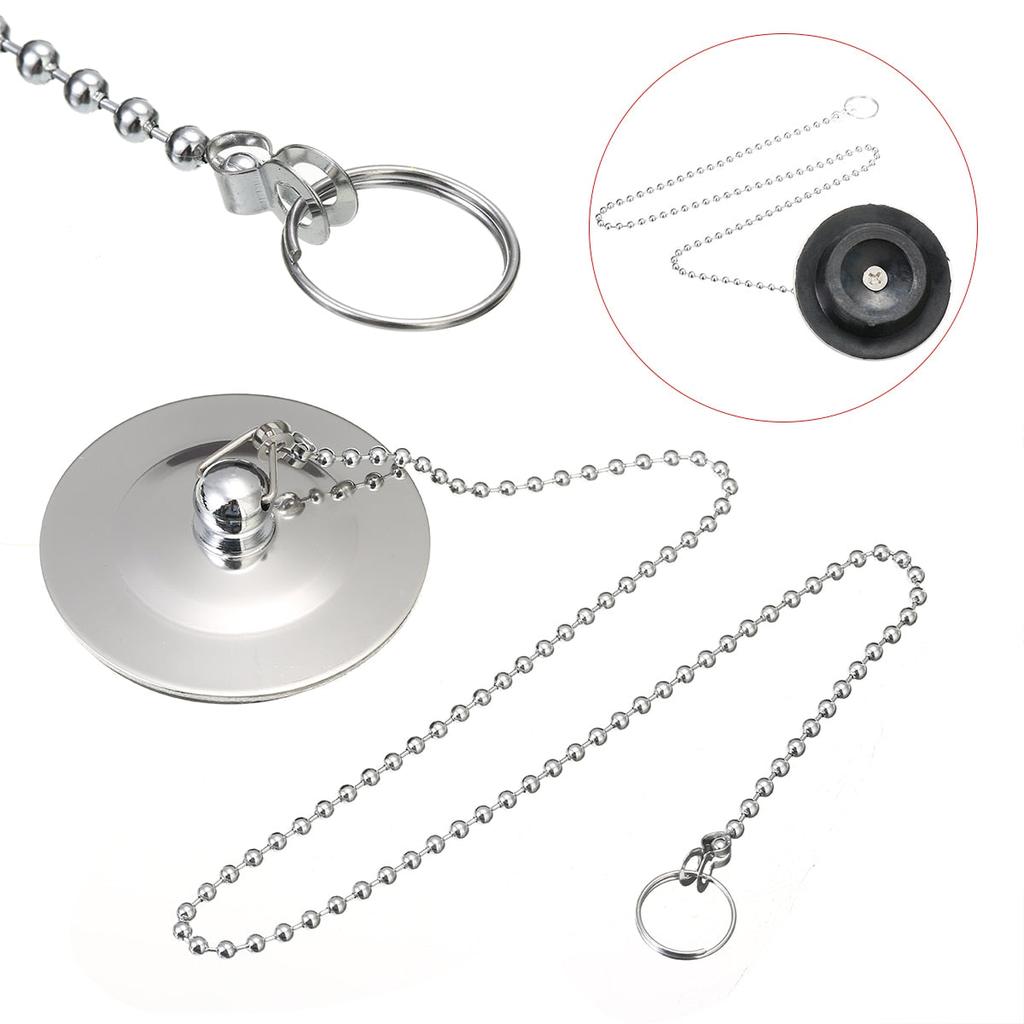 Chrome Sink Plug Drain Stopper with Chain by HitMyNeed