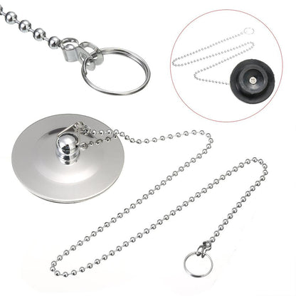 Chrome Sink Plug Drain Stopper with Chain by HitMyNeed
