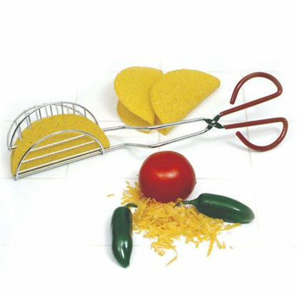 Chrome Taco Press Tortilla Fryer Tongs by HitMyNeed
