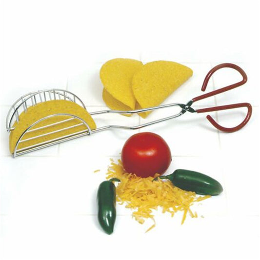 Chrome Taco Press Tortilla Fryer Tongs by HitMyNeed