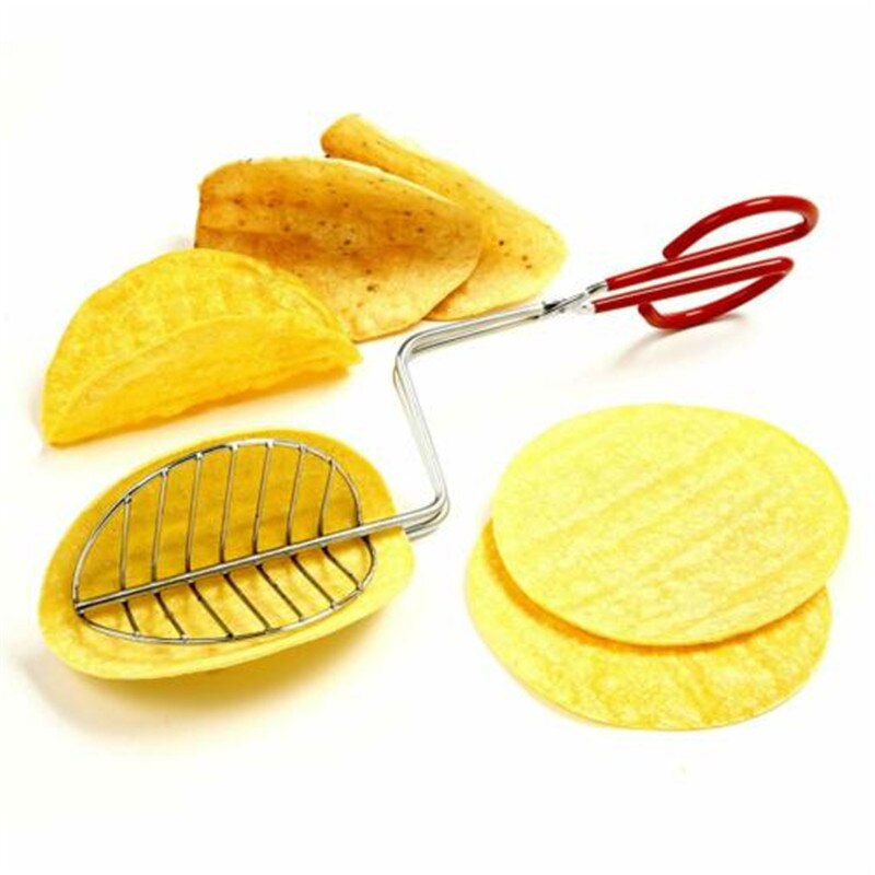Chrome Taco Press Tortilla Fryer Tongs by HitMyNeed
