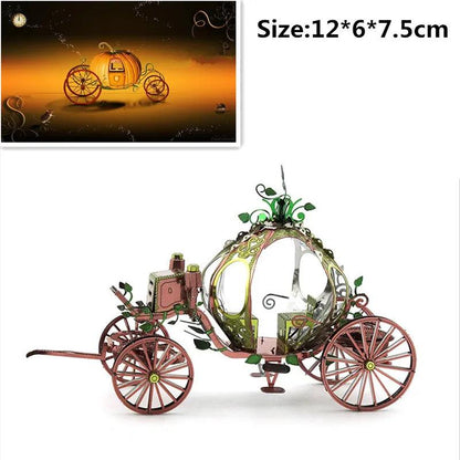 Cinderella Pumpkin Carriage 3D Metal Puzzle Model multicolor by HitMyNeed