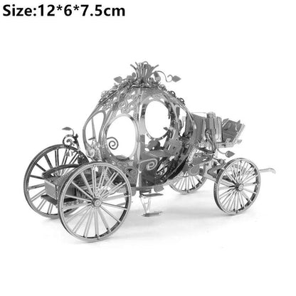 Cinderella Pumpkin Carriage 3D Metal Puzzle Model silver by HitMyNeed