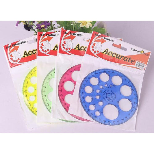 Circle Template Plastic Round Ruler Drawing Tool by HitMyNeed