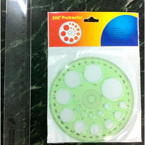 Circle Template Plastic Round Ruler Drawing Tool by HitMyNeed