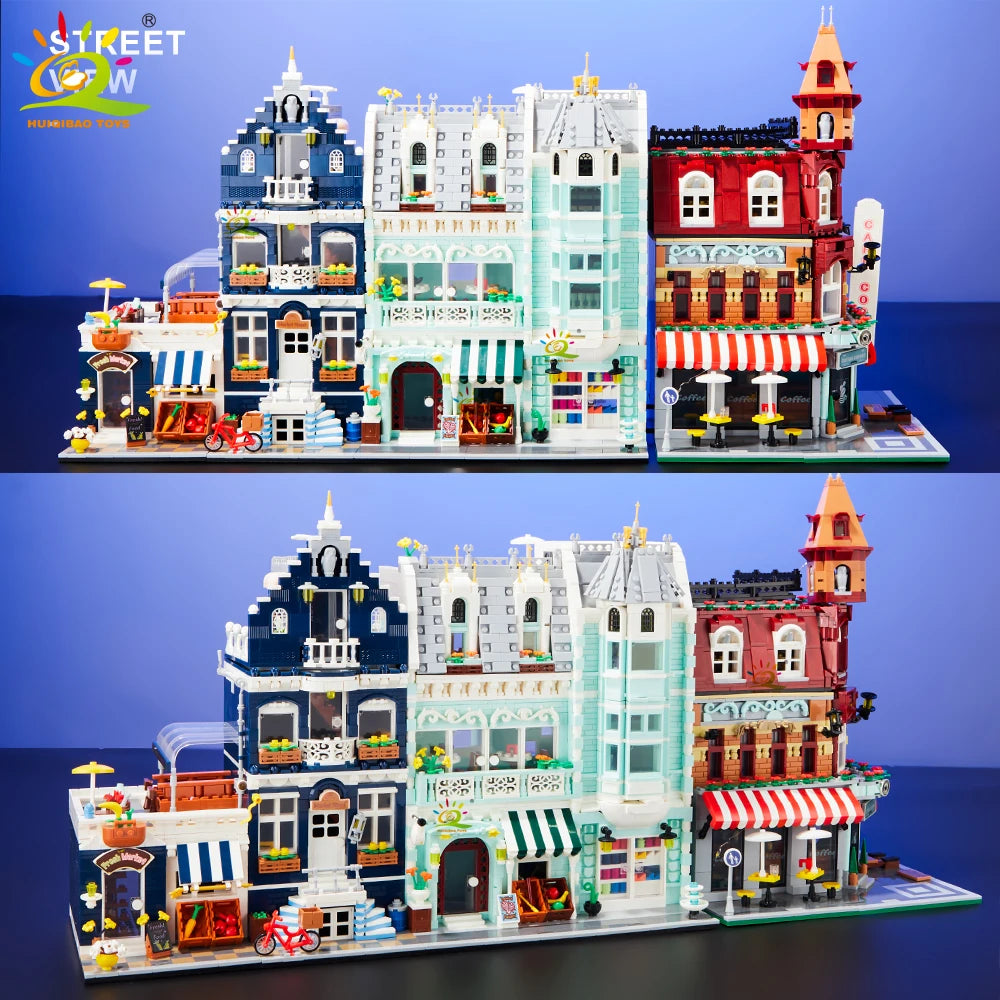 City Corner Coffee Shop Micro Building Block Set by HitMyNeed