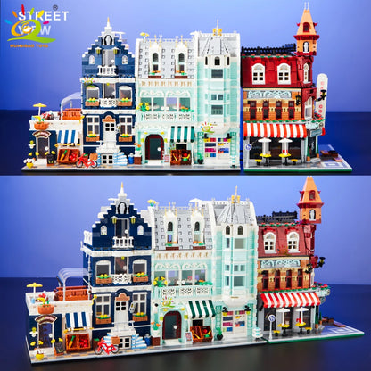 City Corner Coffee Shop Micro Building Block Set by HitMyNeed
