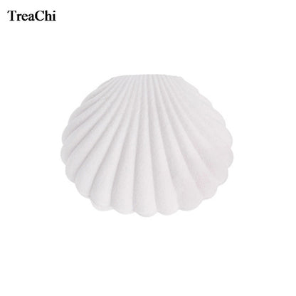 Clam Shell Velvet Jewelry Gift Box white by HitMyNeed