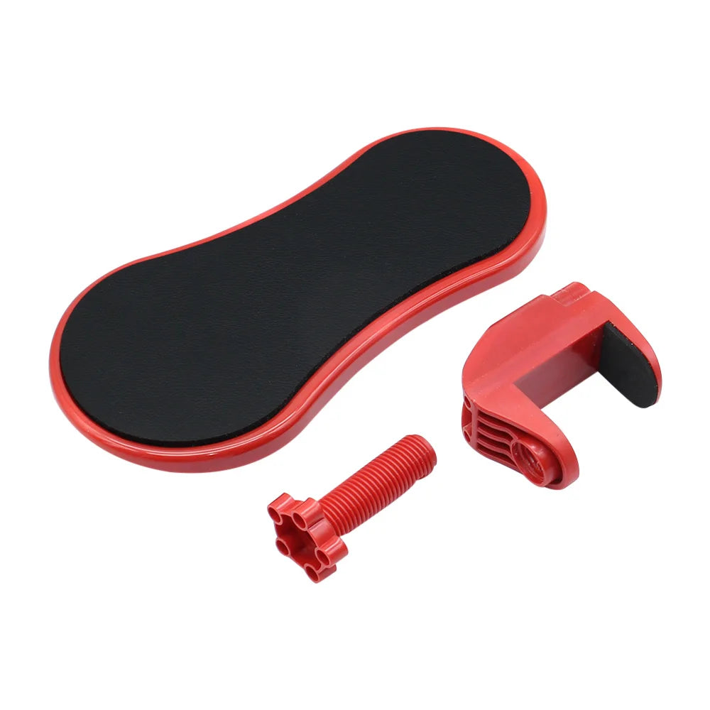 Clamped-On Adjustable Elbow Rest for Desks red by HitMyNeed