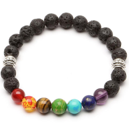 Classic 7 Chakra Natural Stone Braided Bracelet 4 by HitMyNeed