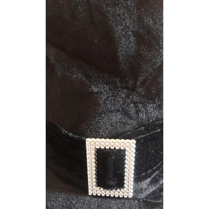 Classic Black Velour Witch Hat for Halloween by HitMyNeed