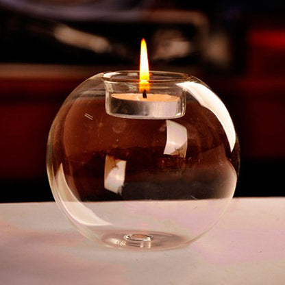 Classic Crystal Glass Tealight Candle Holder by HitMyNeed