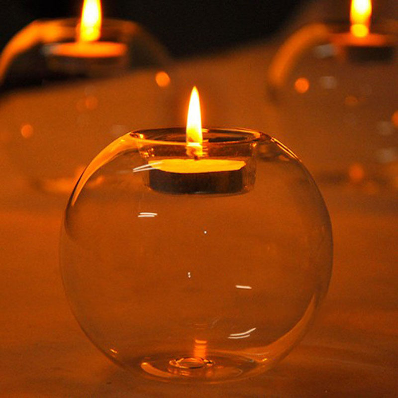 Classic Crystal Glass Tealight Candle Holder by HitMyNeed