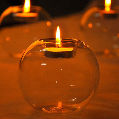 Classic Crystal Glass Tealight Candle Holder by HitMyNeed