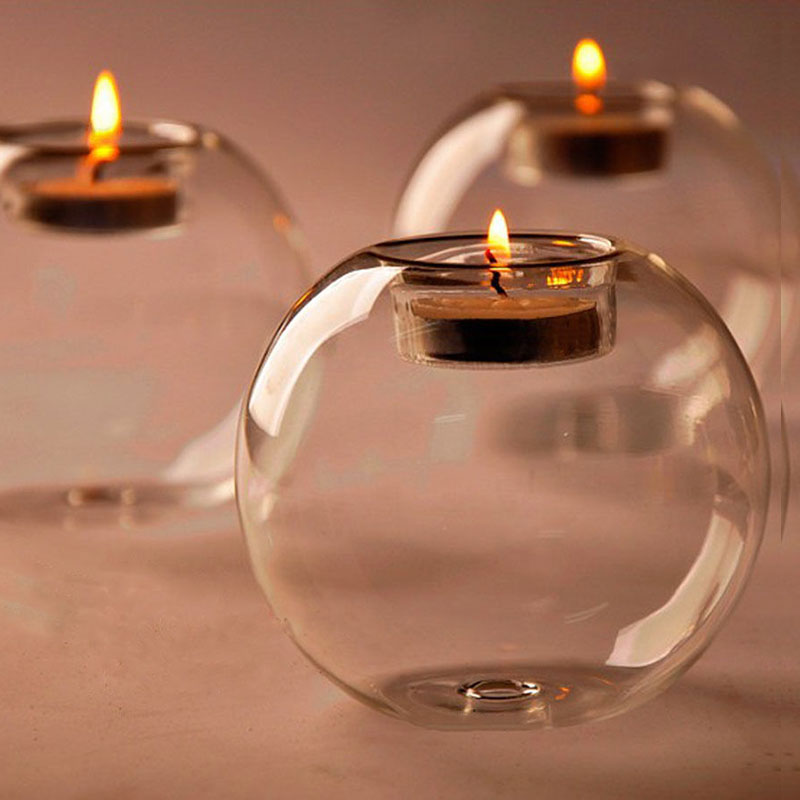 Classic Crystal Glass Tealight Candle Holder by HitMyNeed