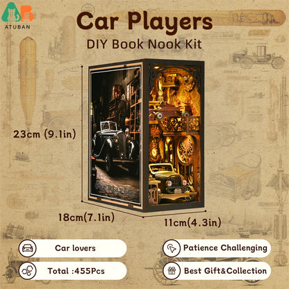 Classic F1 Car DIY Book Nook Wooden Bookshelf Insert by HitMyNeed