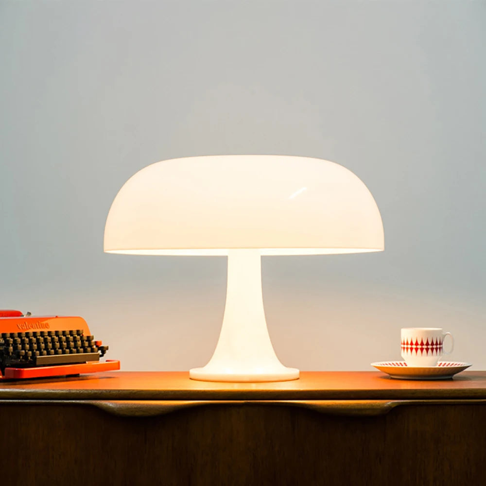 Classic Mushroom Bauhaus Table Lamp USB 28cm by HitMyNeed