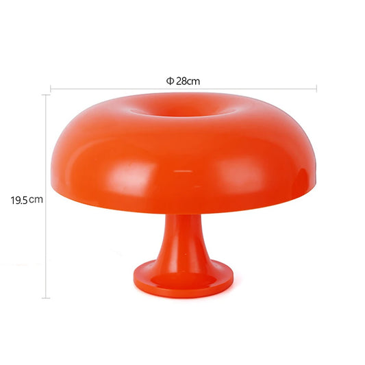 Classic Mushroom Bauhaus Table Lamp USB 28cm orange by HitMyNeed