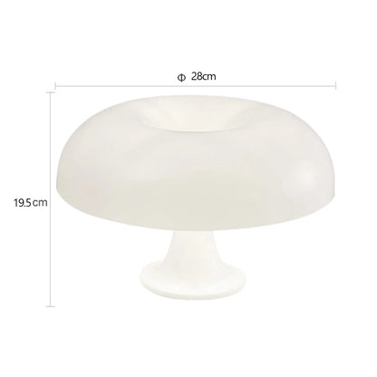 Classic Mushroom Bauhaus Table Lamp USB 28cm white by HitMyNeed