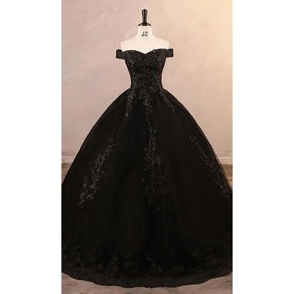 Classic Quinceañera Ball Gown Dress Customized black 22w by HitMyNeed
