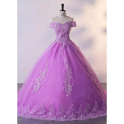 Classic Quinceañera Ball Gown Dress Customized purple 14.0 by HitMyNeed